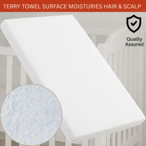 Terry Cot Waterproof Mattress Protector Soft Terry Towel Comfort Aloe Vera Treated for Toddlers Newborns Crib Cradle Cot Breathable Machine Wash Noiseless for Toddlers - Image 6