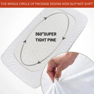 Terry Cot Waterproof Mattress Protector Soft Terry Towel Comfort Aloe Vera Treated for Toddlers Newborns Crib Cradle Cot Breathable Machine Wash Noiseless for Toddlers - Image 4