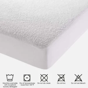 Waterproof Terry Towel Mattress Protector – Soft, Breathable & Anti-Allergy 30cm (12 Inch) Deep Skirt - Image 6
