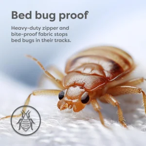 Fully Zippered Waterproof Mattress Protector Encasement – Bed Bug Proof, Anti-Allergy & Deep Fit - Image 5
