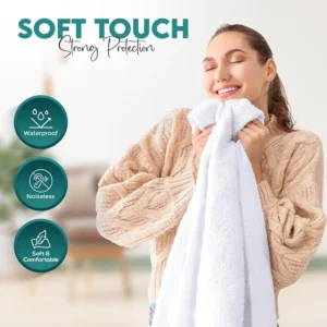 Waterproof Terry Towel Mattress Protector – Soft, Breathable & Anti-Allergy 30cm (12 Inch) Deep Skirt - Image 12