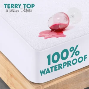 Waterproof Terry Towel Mattress Protector – Soft, Breathable & Anti-Allergy 30cm (12 Inch) Deep Skirt - Image 11