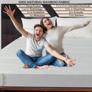 3D Air Layer Bamboo Fabric Mattress Topper Pad – Cooling, Breathable & Hypoallergenic Comfort | Multiple Sizes - Image 7