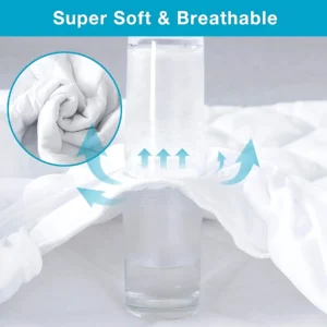 Baby Mattress Protector for Moses Basket, Cradle, Bassinet, Crib & Pram Basket – Soft, Breathable & Gentle Cover Hexagonal Design (75x37+15cm) - Image 5