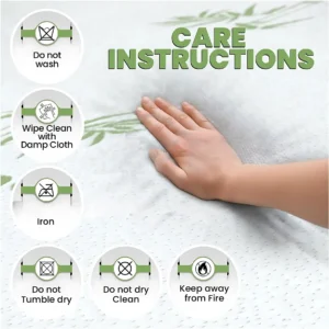 Heaven High 40D Bamboo Mattress Topper Memory Foam 2.5cm – Gel Infused | Cooling | Bamboo Cover | Anti-Slip | Pressure Relief - Image 7