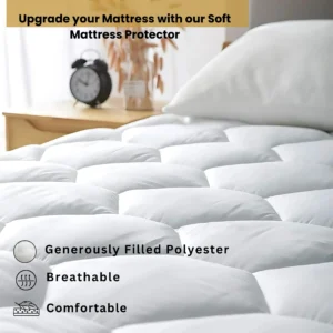Hexagonal Mattress Protector – Quilted Triple Filled, Waterproof & Breathable Skirt Depth 40 cm / 15.7 inches| All Sizes– Quilted Triple Filled, Waterproof & Breathable Skirt Depth 40 cm / 15.7 inches| All Sizes - Image 8
