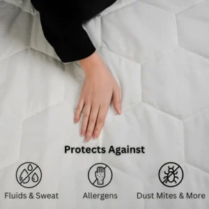 Mattress Protector Sheet Cover 30cm Hexagonal Design Flat 360 Elasticated Sheet Hexagonal Shape Mattress Protector – Breathable, Noiseless & Deep Fit - Image 3