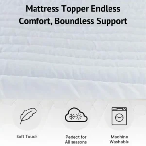 Luxury Mattress Topper – 4cm Deep-Filled Microfibre Comfort Layer | Hypoallergenic & Breathable | Elasticated Straps - Image 5