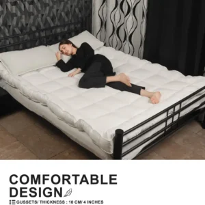 Luxury Extra-Thick Mattress Topper – Deep-Filled Microfibre Comfort Layer Quilted, Luxury Hotel Mattress Pads Box Stitched Elasticated Corner - Image 11